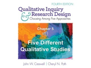Chapter 5
Five Different
Qualitative Studies
 