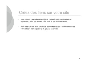 Crééz des liens hypertextes