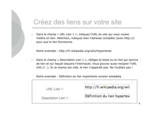 Crééz des liens hypertextes