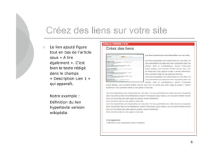 Crééz des liens hypertextes