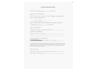 Contributor's Release Form 1