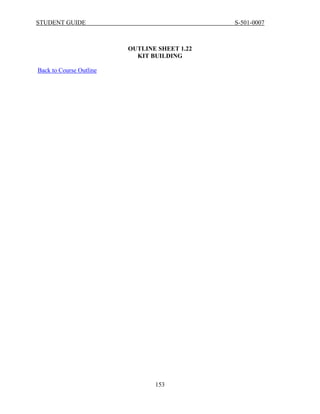STUDENT GUIDE                                 S-501-0007



                         OUTLINE SHEET 1.22
                           KIT BUILDING

Back to Course Outline




                                153
 