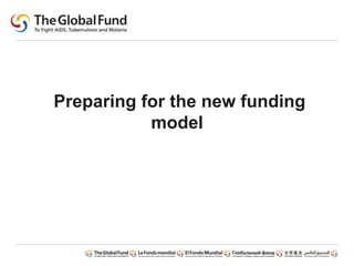 Preparing for the new funding
model
 