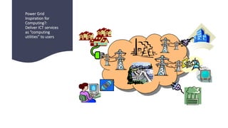 Power Grid
Inspiration for
Computing?:
Deliver ICT services
as “computing
utilities” to users
 