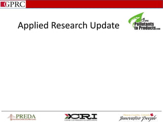 Applied Research Update
 