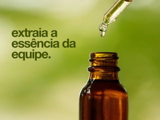 extraia a
essência da
equipe.
 