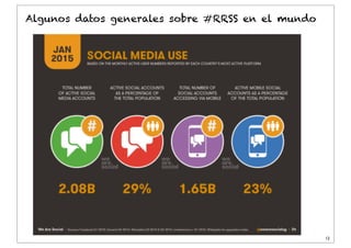 Dr. J. Ignacio Criado
12http://wearesocial.net/blog/2014/02/social-digital-mobile-europe-2014/
Algunos datos generales sobre #RRSS en el mundo
 