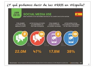 Dr. J. Ignacio Criado
17
¿Y qué podemos decir de las #RRSS en #España?
http://wearesocial.net/blog/2014/02/social-digital-mobile-europe-2014/
 