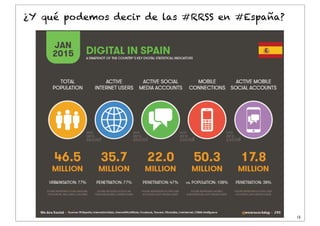 Dr. J. Ignacio Criado
15
¿Y qué podemos decir de las #RRSS en #España?
http://wearesocial.net/blog/2014/02/social-digital-...