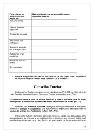 Criança direito e deveres 4º ano