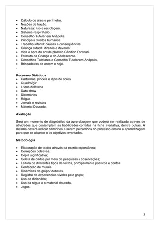 Criança direito e deveres 4º ano