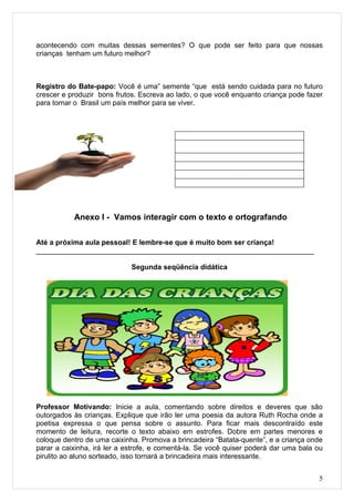 Criança direito e deveres 4º ano