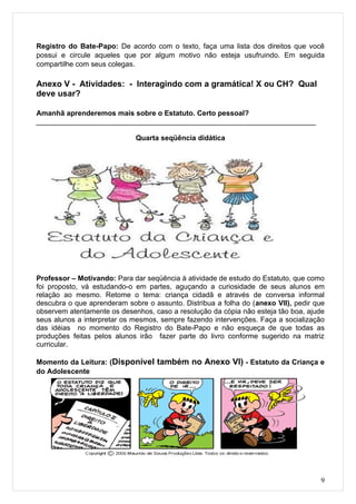 Criança direito e deveres 4º ano