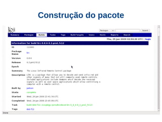Construção do pacote
 