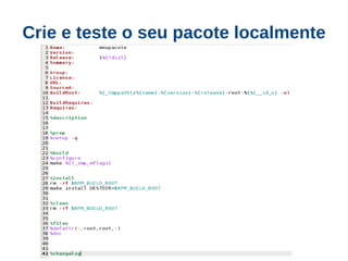 Crie e teste o seu pacote localmente
 