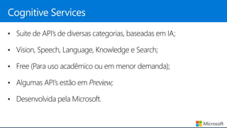 Criando Chatbots Inteligentes com .NET, Bot Framework e o Cognitive Services