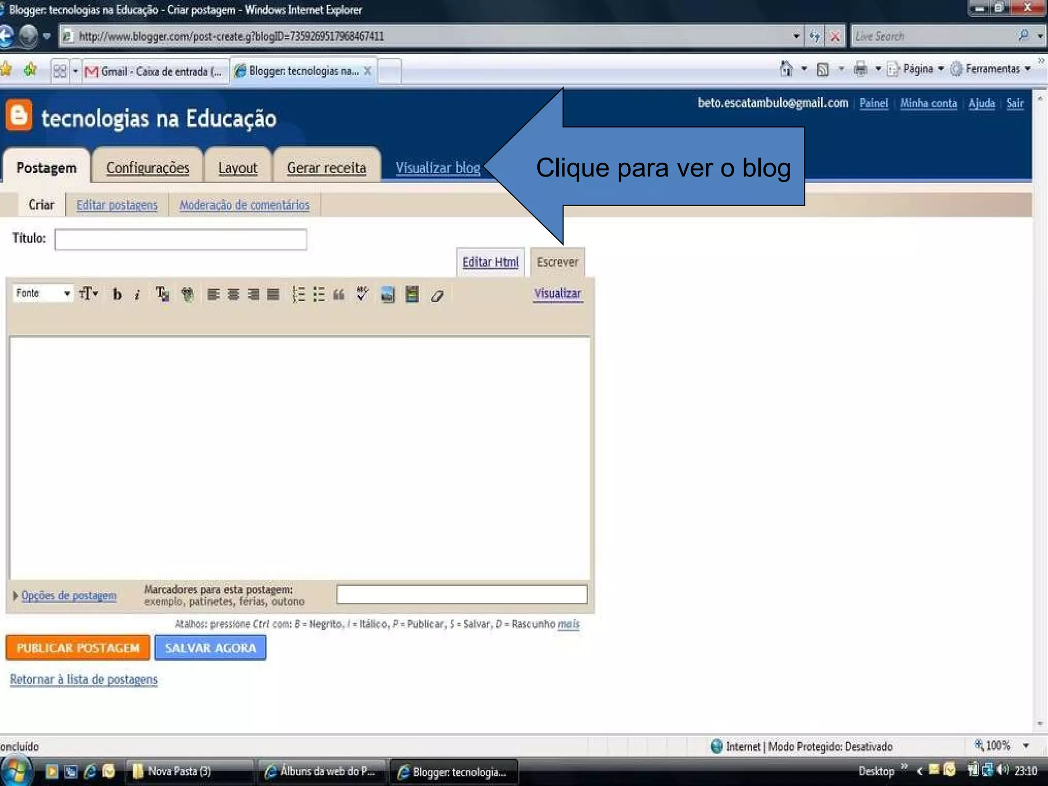 Clique para ver o blog