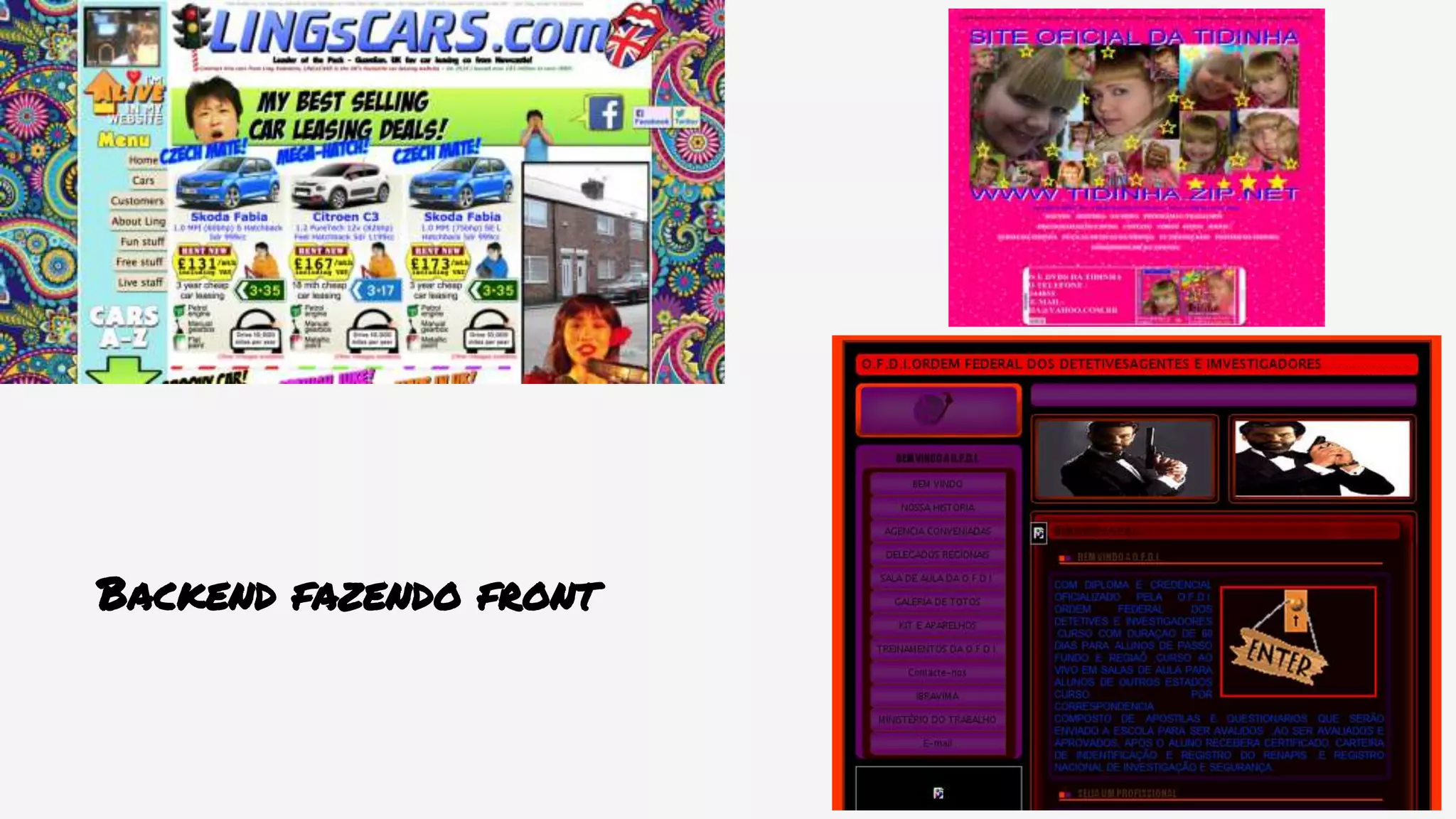 Backend fazendo front
 