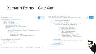 Xamarin Forms – C# e Xaml
 