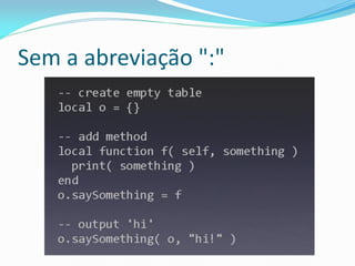 Sem a abreviação ":"
 