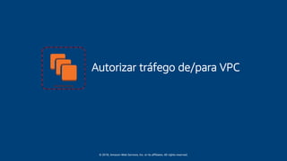 © 2018, Amazon Web Services, Inc. or its affiliates. All rights reserved.
Autorizar tráfego de/para VPC
 