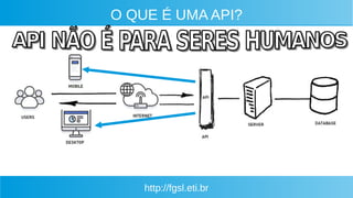http://fgsl.eti.br
O QUE É UMA API?
 