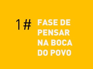 1# FASE DE
PENSAR
NA BOCA
DO POVO
 