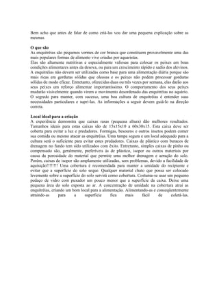 Criação de Enquitreia