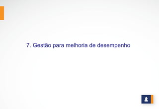 GERENCIANDO PARA MANTER O RESULTADO
P
PLANEJAMENTO DE CONTRAMEDIDAS
ANÁLISE DAS CAUSAS
OBSERVAÇÃO
DEFINIÇÃO DO PROBLEMA - META DE MELHORIA
CONCLUSÃO E PLANOS FUTUROS
C
A
D IMPLEMENTAÇÃO DE CONTRAMEDIDAS
PADRONIZAÇÃO
AVALIAÇÃO DE RESULTADO
 