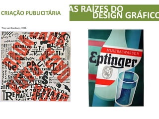 AS RAÍZES DOCRIAÇÃO PUBLICITÁRIA
DESIGN GRÁFICO
Theo van Doesburg , 1922.
 