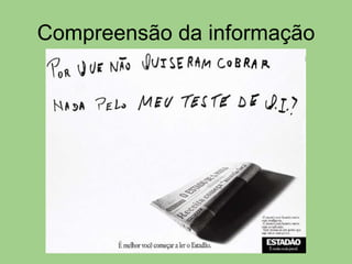 Compreensão da informação 