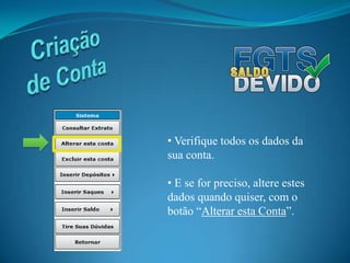  Depois clicar em “Excluir esta Conta” no menu a esquerda.
