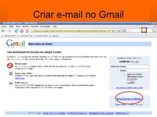Criar e-mail no Gmail 