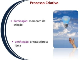 ProcessoCriativoIluminação: momento da criação