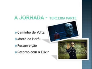  Caminho   de Volta
 Morte   do Herói
 Ressurreição

 Retorno   com o Elixir
 