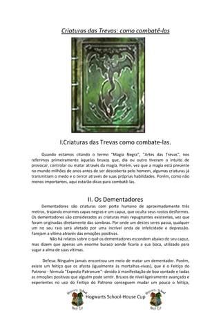 Lista de Feitiços de A - Z, PDF, Harry Potter