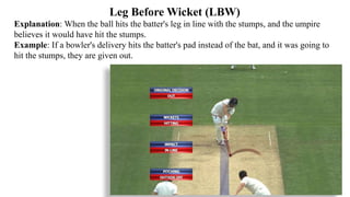 Lbw Example Comprehensive Guide to Cricket Rules, Fielding, and Dismissals | PPTX