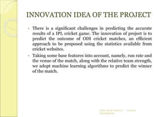 Cricket match outcome prediction using machine learning