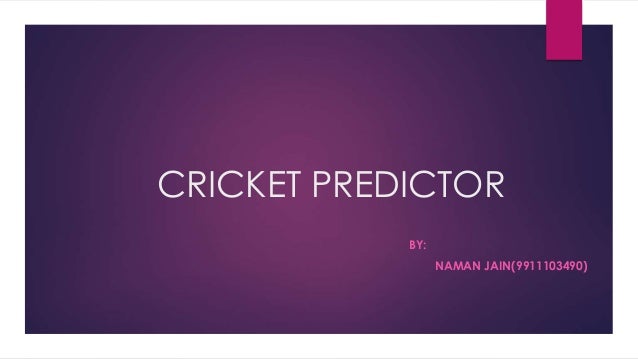 cricket prediction machine learning