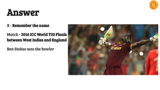 Cricket Quiz by Quiz Club NITW