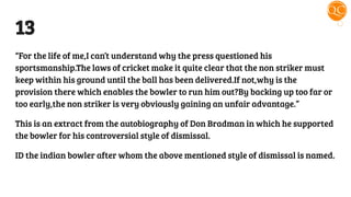 Cricket Quiz by Quiz Club NITW