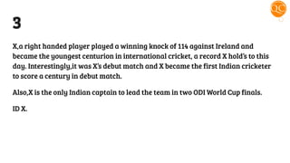 Cricket Quiz by Quiz Club NITW