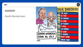 ANSWER
Gandhi Mandela team
 
