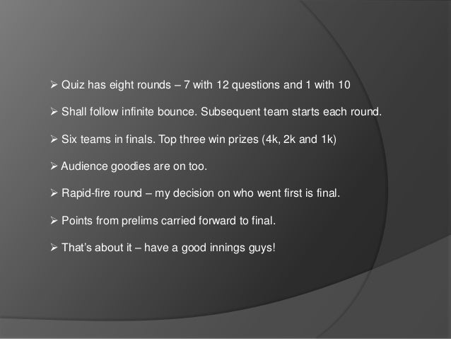Cricket Quiz Finals At ISB