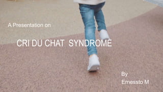 A Presentation on
CRI DU CHAT SYNDROME
By
Ernessto M
 