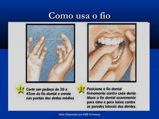 Como usa o fio

Slide Elaborado por ASB Andressa

 