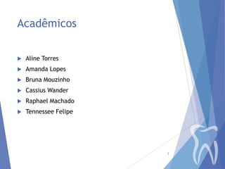 Acadêmicos


Aline Torres



Amanda Lopes



Bruna Mouzinho



Cassius Wander



Raphael Machado



Tennessee Felipe

2

 