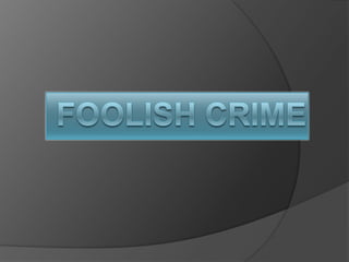 Foolish crime 