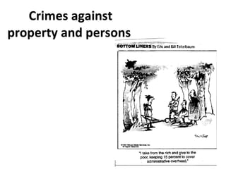 Crimes against property and persons  