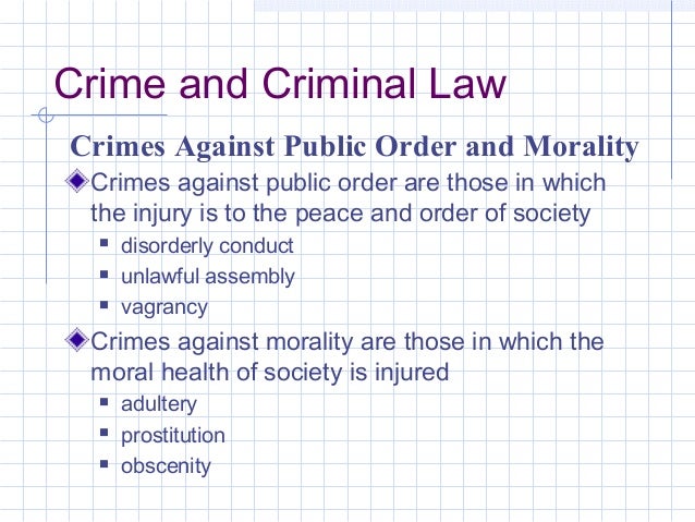 Public order crimes essay